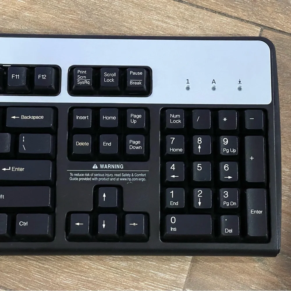 HP Wired PS2 Standard 104-Key Desktop Keyboard KU-0316 434820-002 537745-001